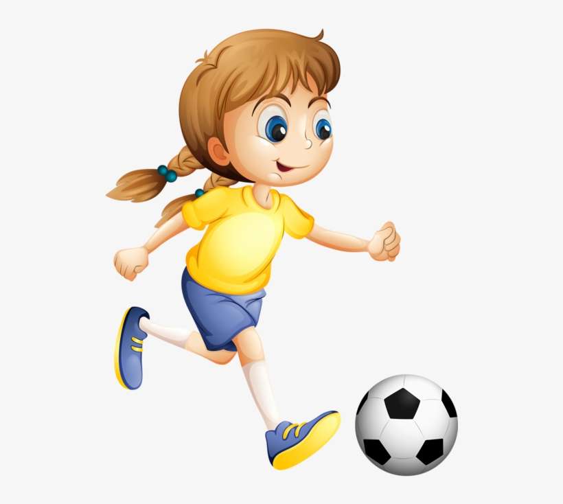 El Balompié, El Fútbol, La Pelota, La Niña, La Muchacha, - Sport Clipart, transparent png download