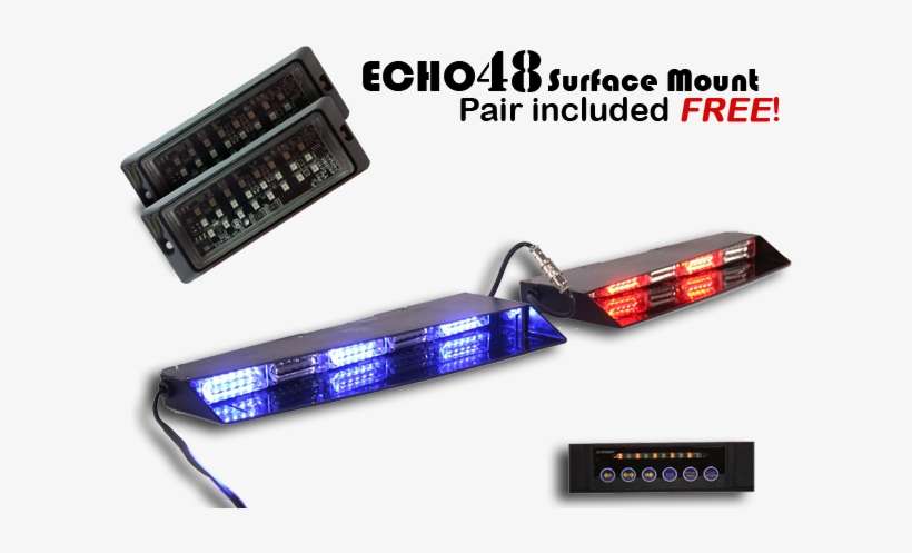 The Lv100-9 Visor Light Comes With A Pair Of Free Echo - Split Visor Emergency Lights, transparent png download
