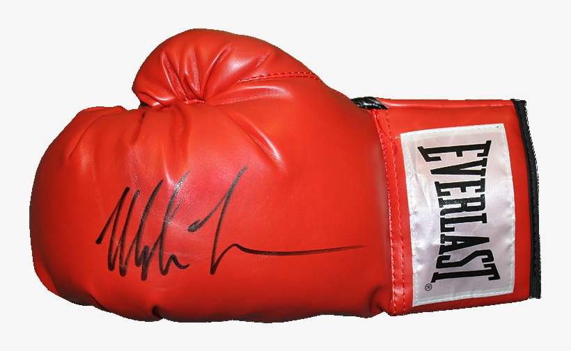 Gant De Boxe Everlast Dédicacé Par Mike Tyson - Rouge, Avec COA JSA, Hologramme, Pièce De Collection