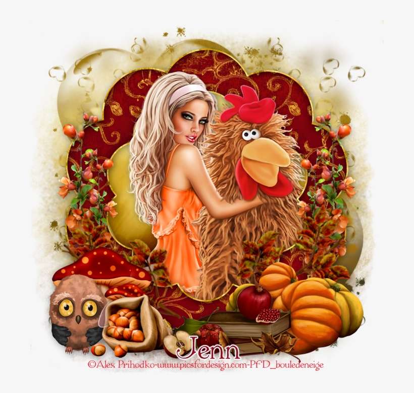 A Cute Thanksgiving/autumn Like Kit - Cartoon, transparent png download