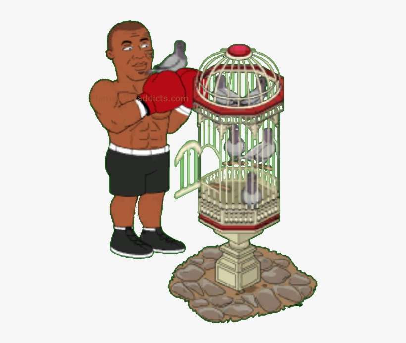 Mike Tyson Tend Pigeons - Cartoon, transparent png download