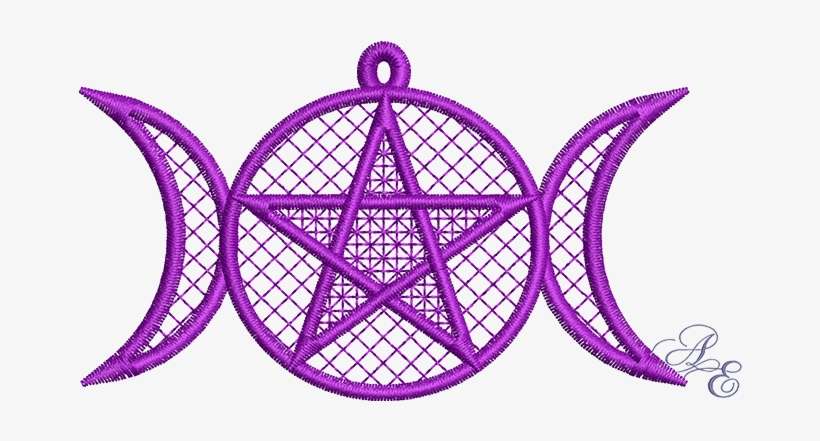 Lace Triple Goddess - Witch Symbols, transparent png download