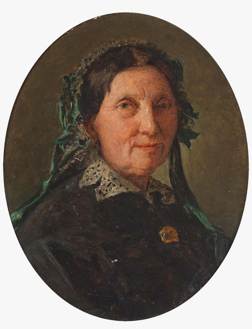 Waldmüller Old Woman In A Lace Collar And With A Gold - Rembrandt, transparent png download