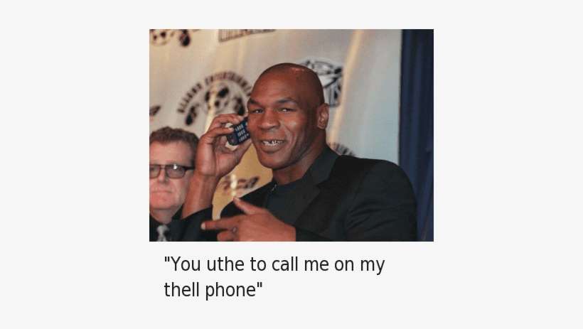 Mike Tyson, Phone, And Ons - Mike Tyson On The Phone, transparent png download