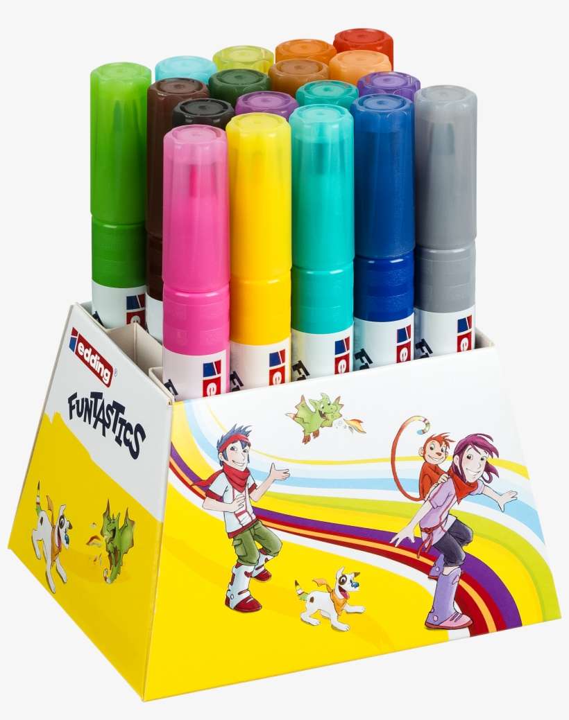 Edding E14/18 Funtastics Markers, Pkt - Marker Pen, transparent png download