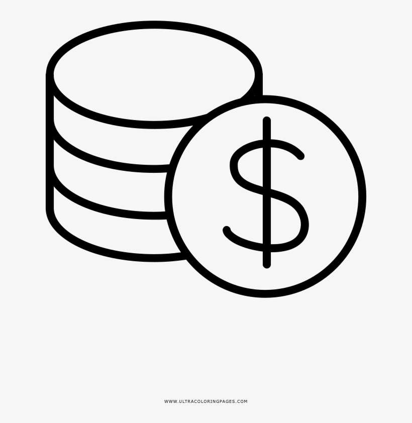 Us Dollar Coloring Page - Desenho Para Colorir Coreanos, transparent png download