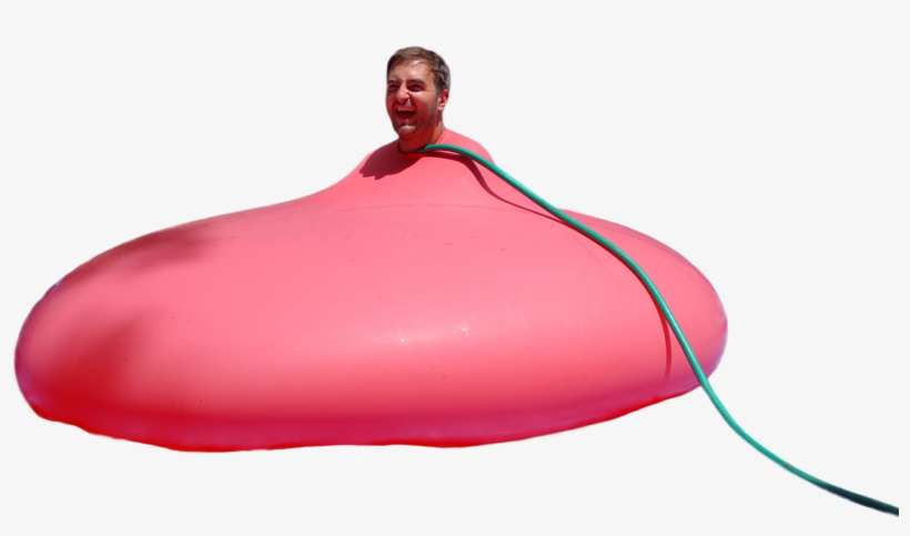 Person6ft Man In 6ft Giant Water Balloon - Man In Pink Balloon, transparent png download