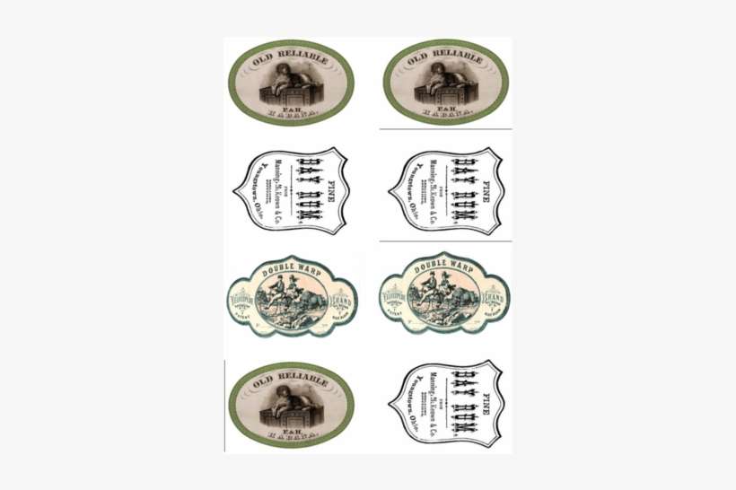 Vintage Labels With Fake Designs For Antique Decor - Peacock Park Old Reliable Dog Bamboo Floor Mat, 2 X, transparent png download
