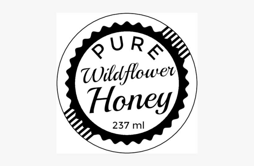Vintage Stamp Honey Jar Label - Black Circle Label Png, transparent png download