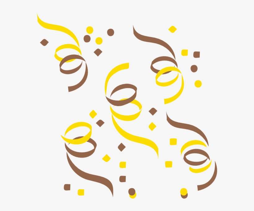 Black And Yellow Confetti, transparent png download