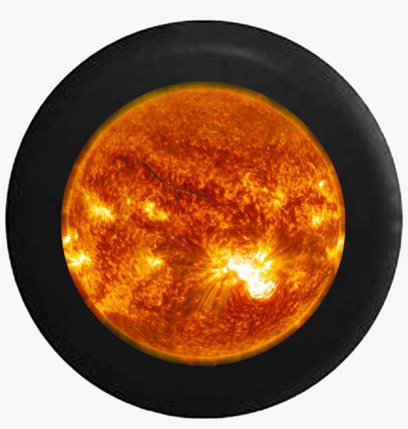 Close Up Of The Sun With Solar Flares Jeep Camper Spare - Sun Nasa, transparent png download