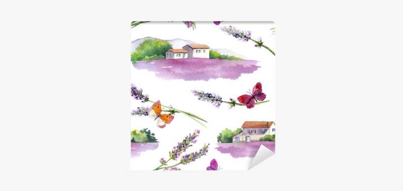 Lavender Field, Lavender Flowers, Butterflies With - プロヴァンスの村の終焉 [書籍], transparent png download
