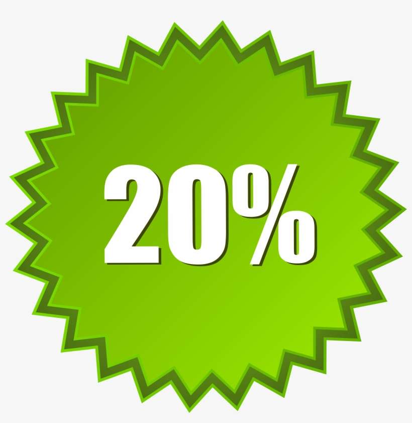 20 Off Sale Png Jpg Royalty Free Download - 20 Off Green, transparent png download