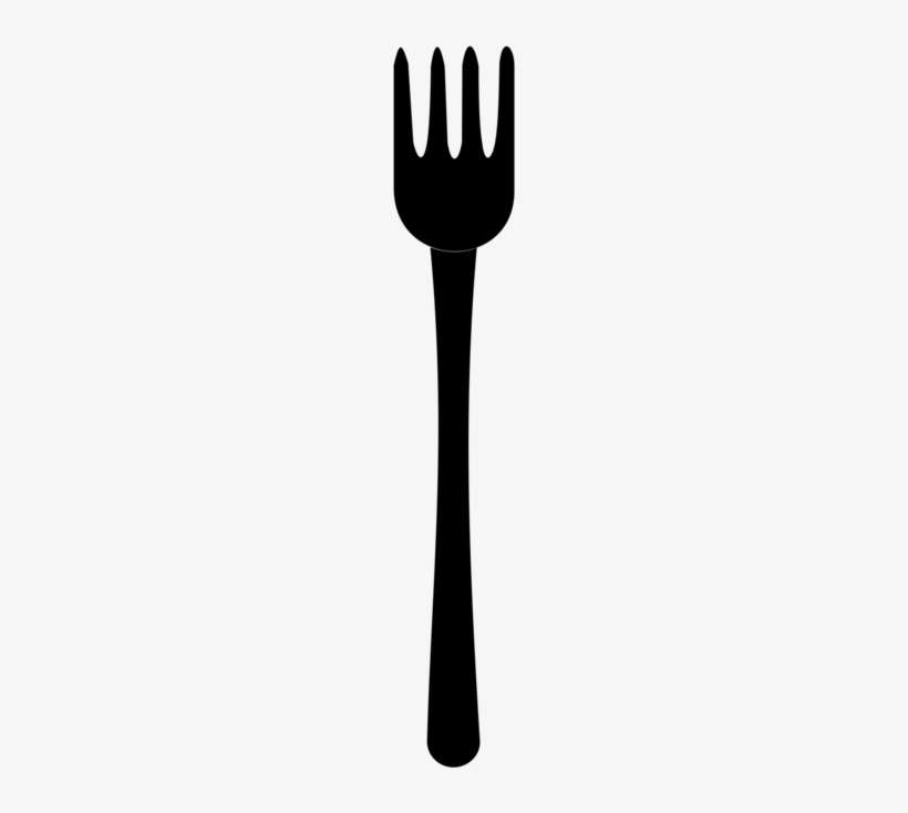 Fork Knife Spoon Cutlery Drawing Free Commercial Clipart - Fork Silhouette Png, transparent png download