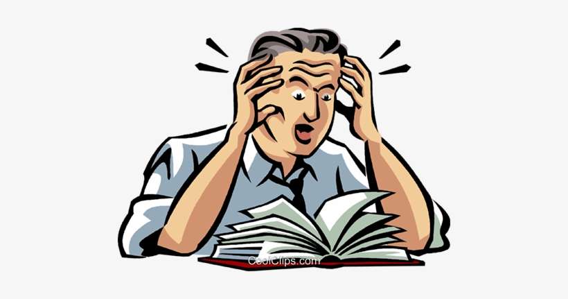Stressed While Reading Through - Clipart Stressed, transparent png download