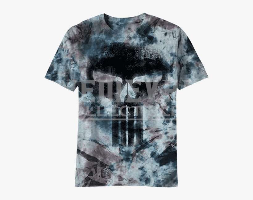 Marbled Punisher Logo T-shirt - Punisher, transparent png download
