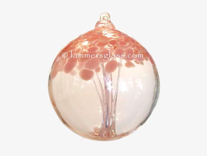 Blown Glass Tree Of Hope Breast Cancer Ball - Breast Cancer, transparent png download
