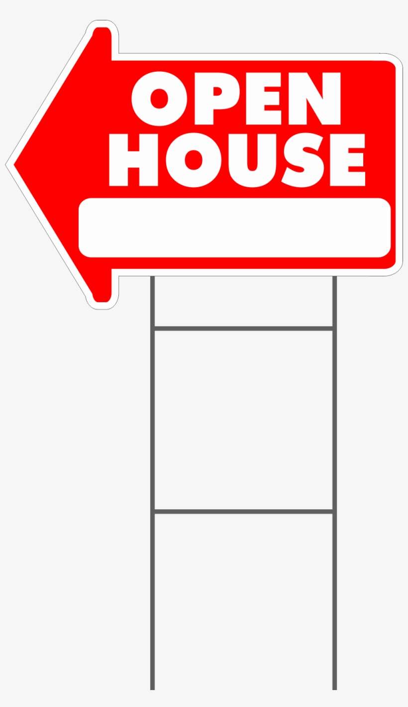 Open House Arrow Shape Yard Sign - Open House Yard Sign Png, transparent png download