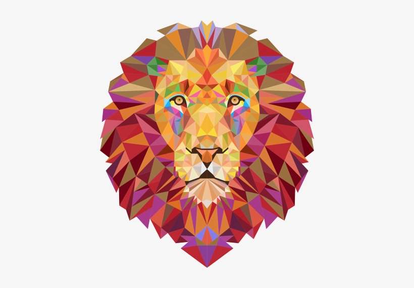 Lion Head Origami - Cabezas De Leones Png, transparent png download