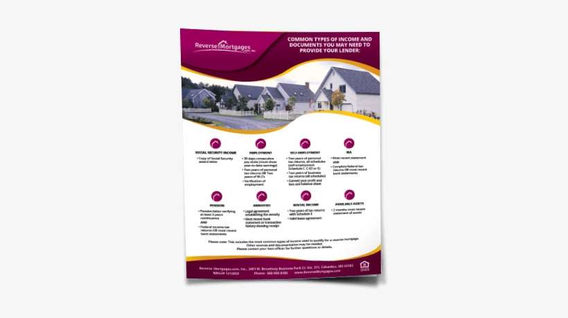 Hecm Income Documentation - Mortgage Flyers, transparent png download