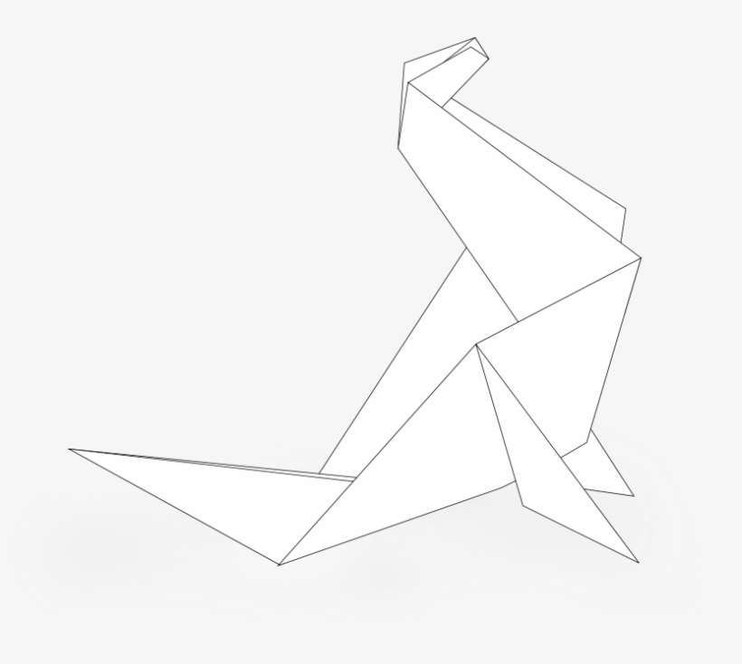 Foca Origami Black White Line Art 999px 117 - Coloring Book, transparent png download