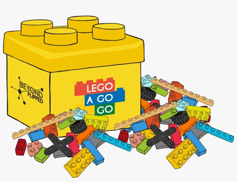 Lego Box And Bricks - Construction Set Toy, transparent png download