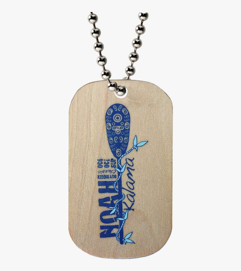 Wooden Dog Tags - 2 Stainless Steel Ball Chain Necklace, transparent png download