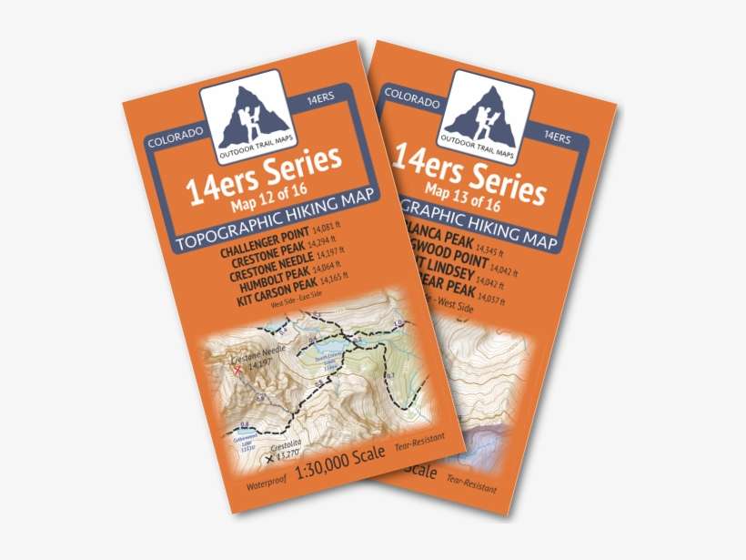 14ers Series Sangre De Cristo Range Map Pack - Sangre De Cristo Range, transparent png download