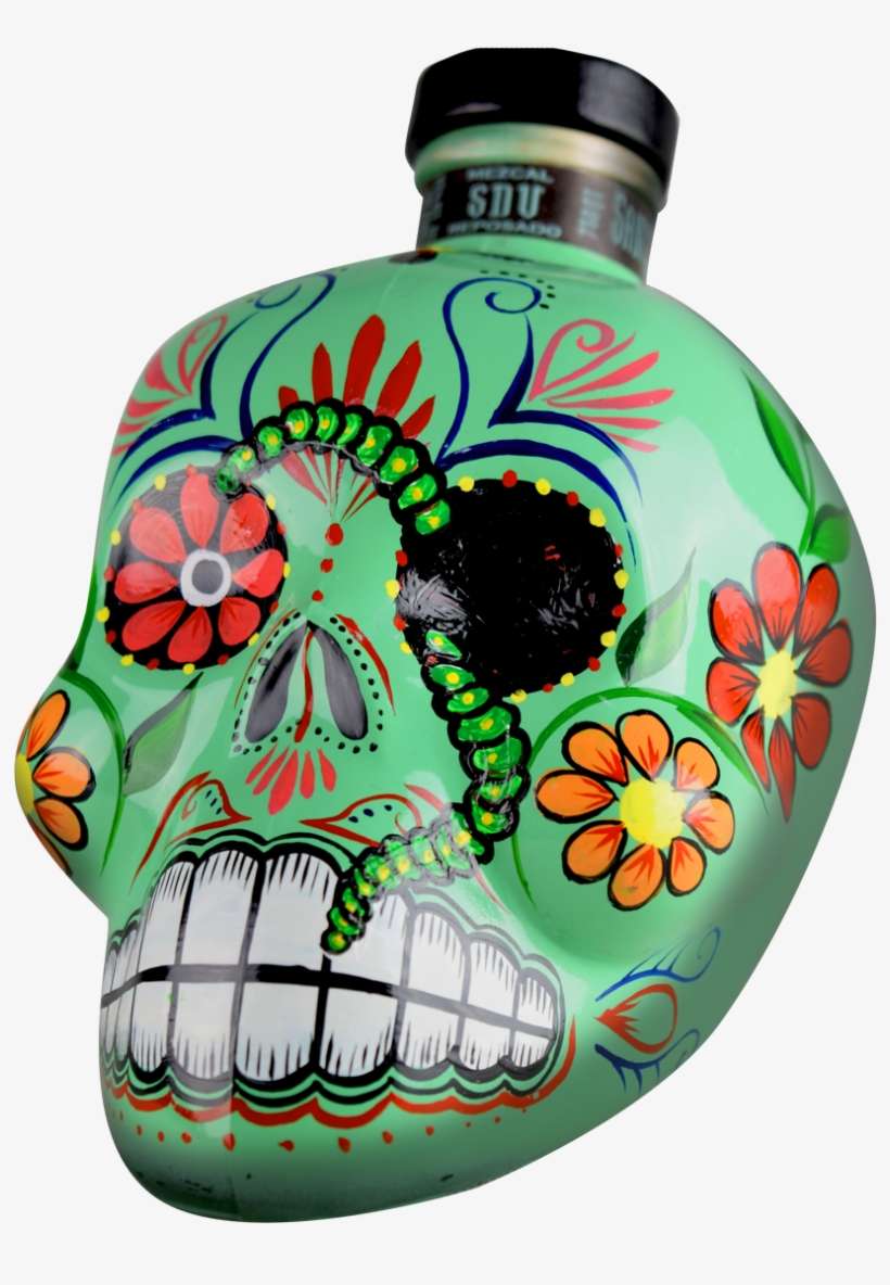 Sangre De Vida Mezcal Reposado - Mezcal Skull, transparent png download