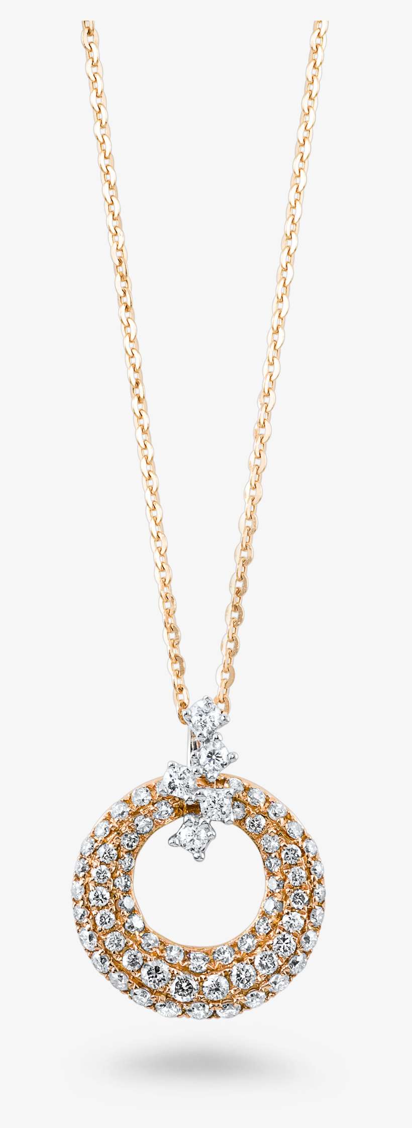 Diamond Necklace In 18k Rose Gold Diamondland - Rose Gold Necklace Png, transparent png download