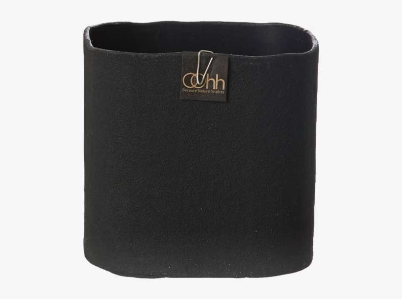 Small Black Recyled Paper 'torn Edge' Square Pots Set - Bidkhome Torn Edge Composite Pot Planter, transparent png download