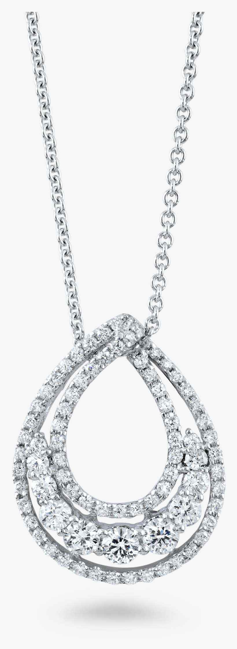 Diamond Pendant Set In 18k White Gold - Pendant, transparent png download