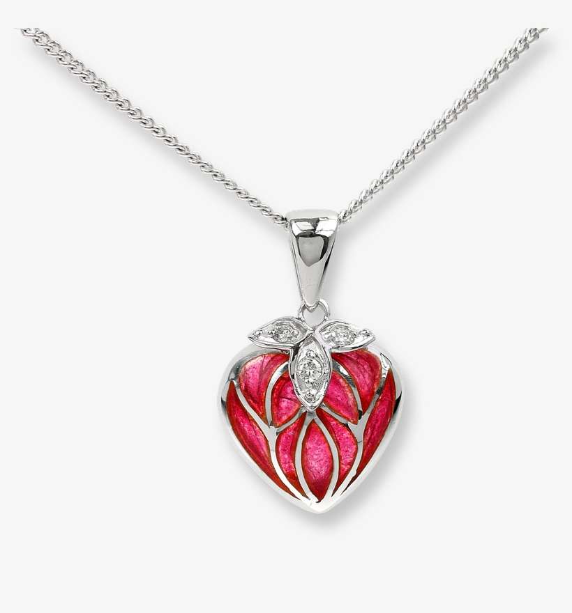 Nicole Barr Designs Sterling Silver Heart Necklace-red - Red Heart Necklace - Sterling Silver 18 Inch, transparent png download