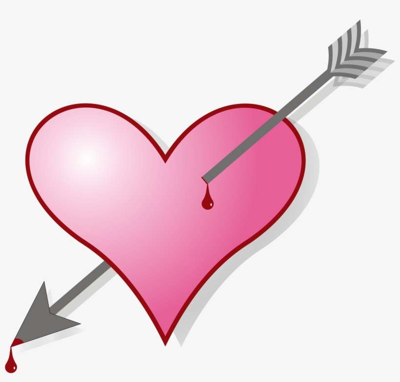 Image Freeuse Download Arrow And Heart Clipart - Symbol Of Love Heart, transparent png download