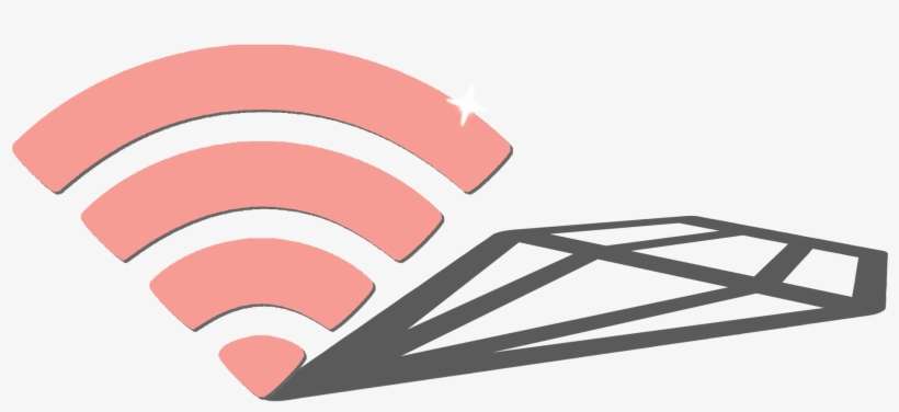 13 Octbetterwifi Rock Solid Wifi Symbol With Diamond - Wi-fi, transparent png download