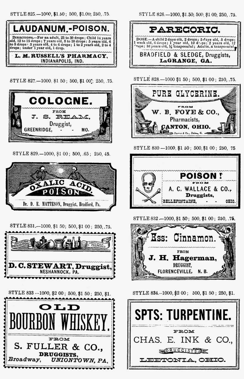 Vintage Apothecary Labels No - Victorian Castor Oil Label, transparent png download