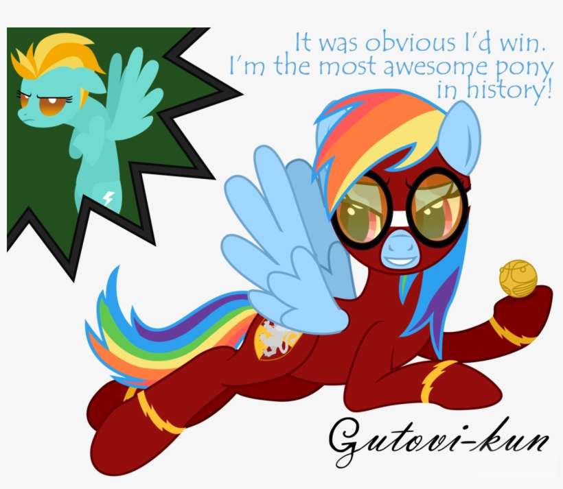 Gutovi, Bragging, Clothes, Crossover, Dialogue, Flight - Rainbow Dash Harry Potter, transparent png download