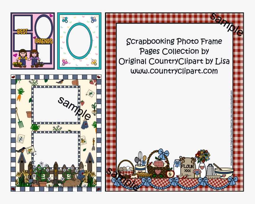 Scrapbook Photo Frame Pages Clipart Collection Samples - Cooking Frames Png, transparent png download
