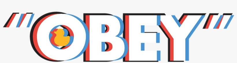 Logo Obey Recorte Negro Grande - Logo, transparent png download
