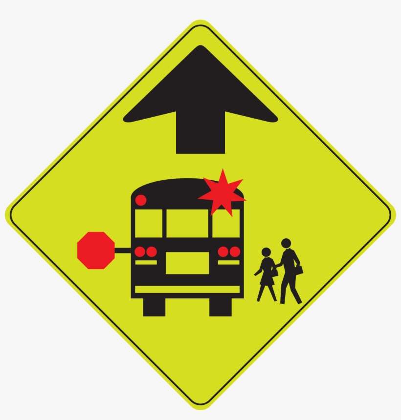 This Free Icons Png Design Of School Bus Stop Ahead, transparent png download