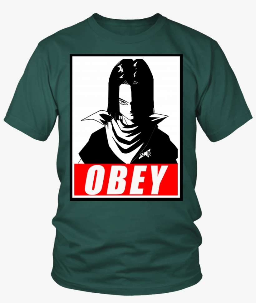 Android 17 Obey Dbz Anime Parody Clothes Workout Evil - Calling And I Must Go T Shirt, transparent png download