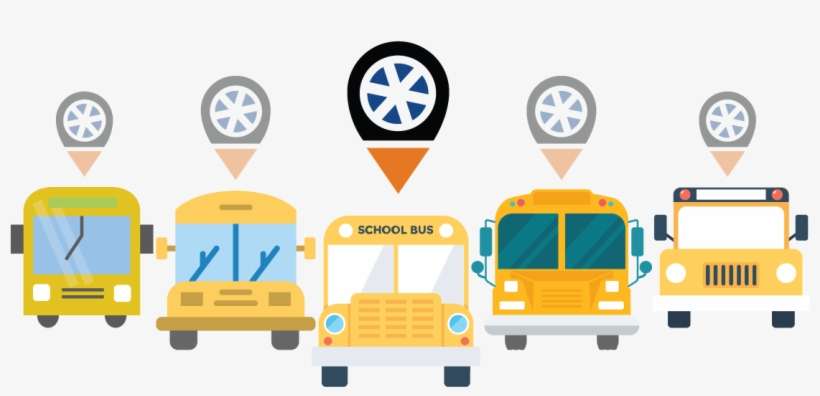 School Bus Stop Clipart - School Bus Gps Png, transparent png download