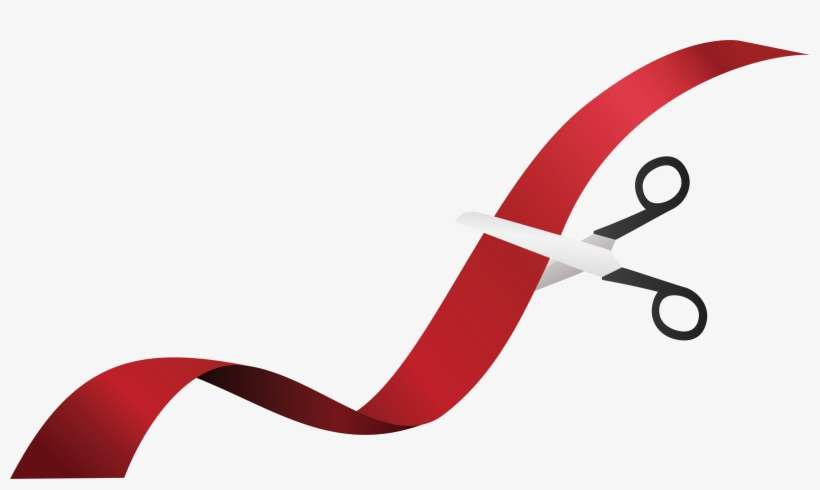 Vector Cutting Ribbon - Scissor With Ribbon Png PNG Image | Transparent