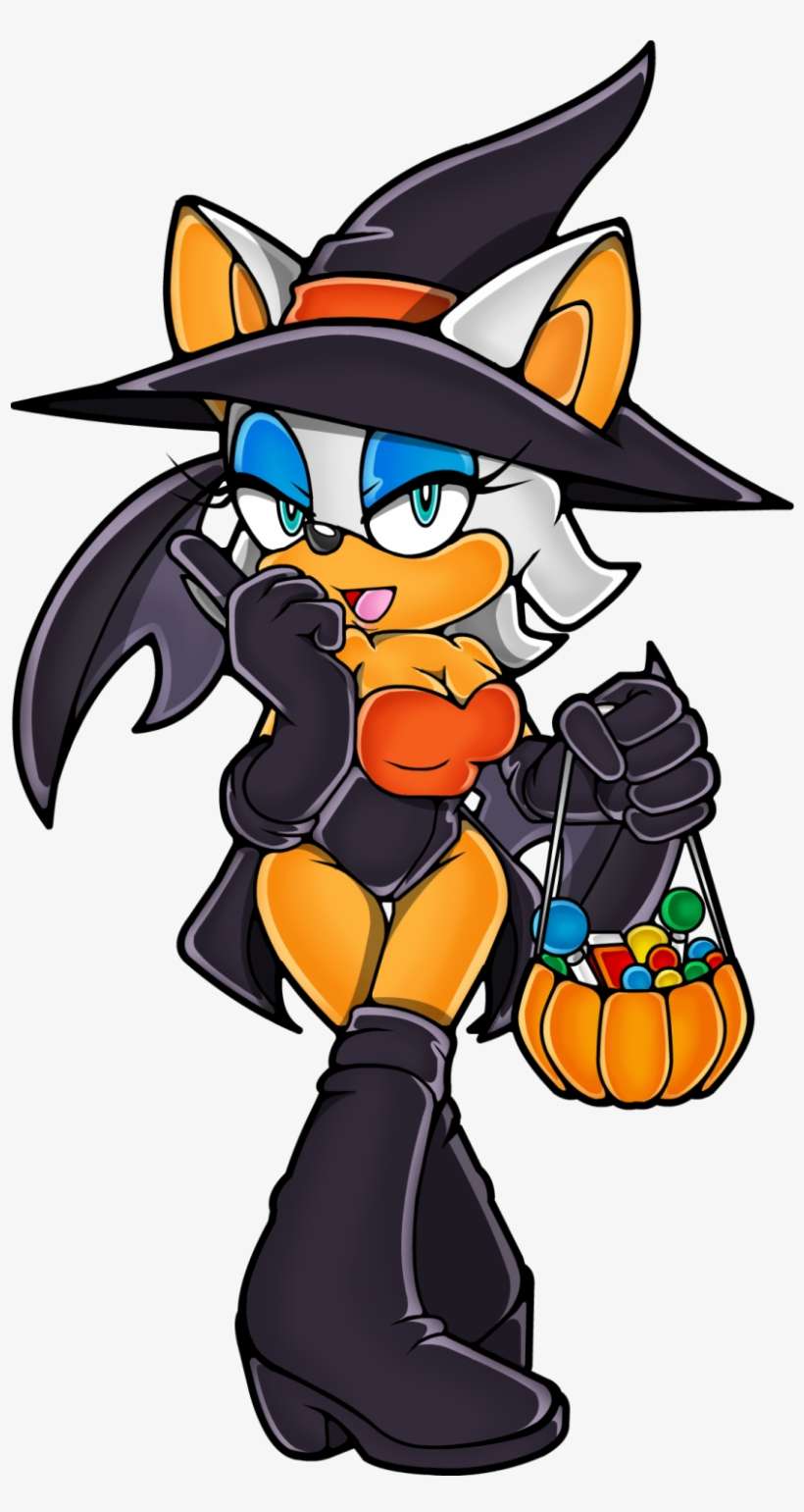 Hedgehog Clipart Halloween - Rouge The Bat Halloween, transparent png download