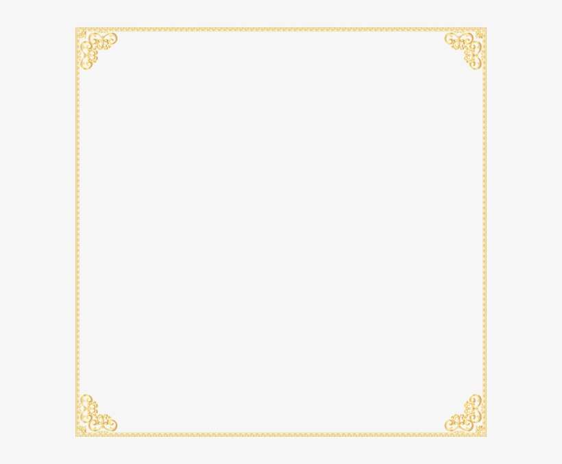 Gold Border Frame Transparent Png - Border, transparent png download