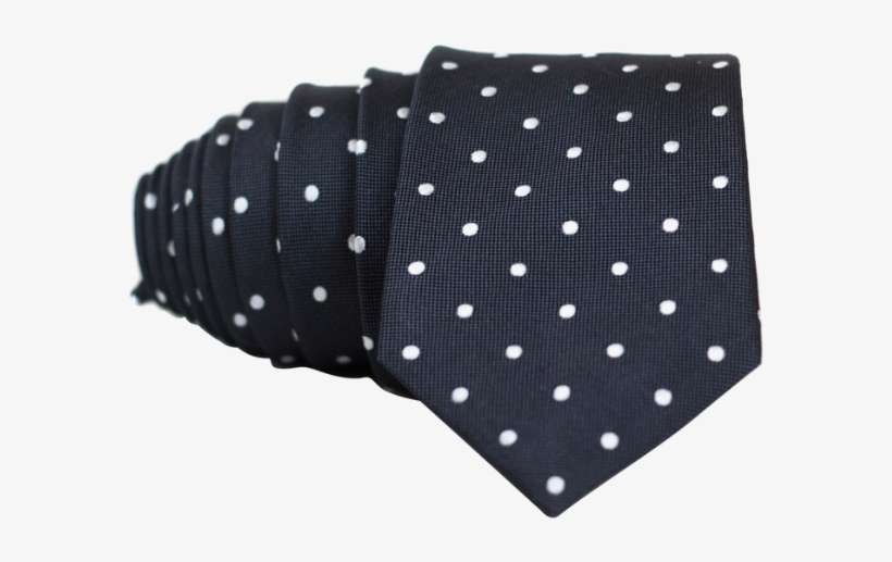 Classic Dark Grey And White Dot Necktie - Men's Nice. Modern Menswear Men's Assorted Silk T Silk, transparent png download