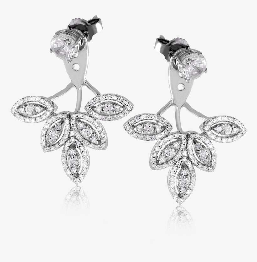 Ring Drawing Diamond Earring - Peekaboo Diamond White Gold Earring Jackets, transparent png download