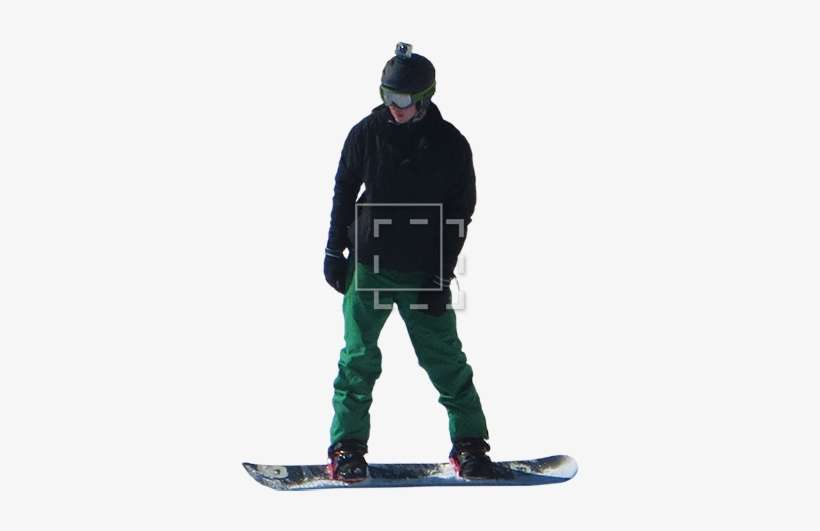Boarder - Black Snowboard Jacket Green Pants, transparent png download