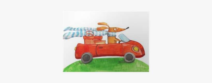 Dog With Gifts In Car - Congratulations On Your Licence, transparent png download