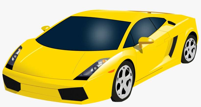 Car Clipart Lamborghini - Yellow 2003 Lamborghini Gallardo, transparent png download